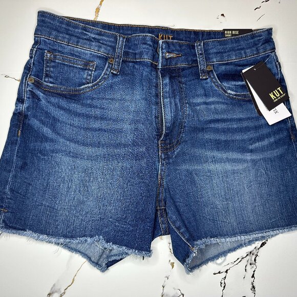 KUT High Rise Jean Shorts, Size 8